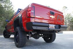 Fab Fours Black Steel Elite Rear Bumpers for 2014-2018 SIERRA 1500, SILVERADO 1500 - CS14-U3150-1