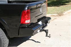 Fab Fours Black Steel Rear Bumpers for 1994-2002 RAM 2500, RAM 3500 - DR94-T1650-1
