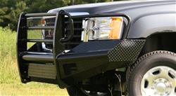 Fab Fours Black Steel Full Guard Front Bumpers for 2007-2010 SIERRA 2500 HD, SIERRA 3500 HD - GM08-S2160-1