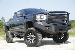 Fab Fours Premium Winch Full Guard Bumpers for 2015-2019 SIERRA 2500 HD, SIERRA 3500 HD - GM14-A3150-1