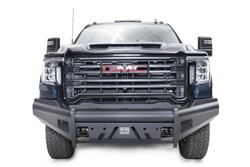 Fab Fours Black Steel Elite Front Bumpers for 2020-2023 SIERRA 2500 HD, SIERRA 3500 HD - GM20-Q5061-1