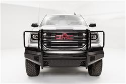 Fab Fours Black Steel Full Guard Front Bumpers for 2016-2018 SIERRA 1500 - GS16-K3960-1