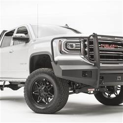 Fab Fours Black Steel Elite Full Guard Front Bumpers for 2016-2018 SIERRA 1500 - GS16-R3960-1