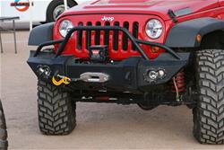 Fab Fours Premium Winch Full Guard Bumpers for 2007-2017 WRANGLER, 2018 WRANGLER JK - JK07-B1850-B