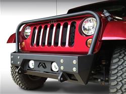 Fab Fours Jeep JK FMJ Stubby Winch Bumpers for 2007-2017 WRANGLER, 2018 WRANGLER JK - JK07-B1856-1