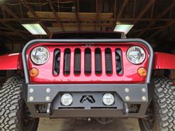 Fab Fours Jeep JK FMJ Stubby Winch Bumpers for 2007-2017 WRANGLER, 2018 WRANGLER JK - JK07-B1856-B
