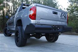 Fab Fours Black Steel Elite Rear Bumpers for 2014-2021 TUNDRA - TT14-U2850-1