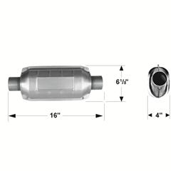 Flowmaster Universal Catalytic Converters 2250220