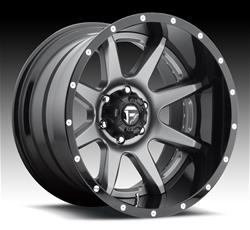Fuel Off-Road Rampage D238 Series Matte Gunmetal Wheels with Gloss Black Lip