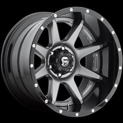 Fuel Off-Road Rampage D238 Series Matte Gunmetal Wheels with Gloss Black Lip 22x14