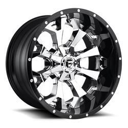 Fuel Off-Road Assault D246 Series Chrome Wheels with Gloss Black Lip