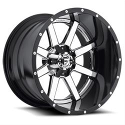 Fuel Off-Road Maverick D260 Series PVD Chrome Wheels with Gloss Black Lip 24x14