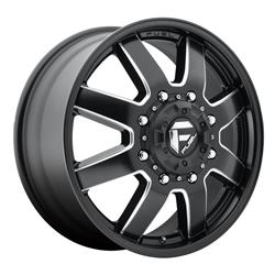 Fuel Off-Road Maverick D538 Series Matte Black Dually Wheels with Milled Accents 17x6.5