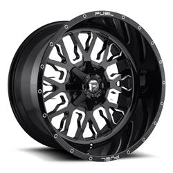 Fuel Off-Road Stroke D611 Series Gloss Black Wheels with Milled Accents 22x12