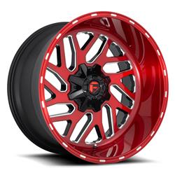 Fuel Off-Road Triton D691 Brushed Candy Red Milled Wheels 22x12
