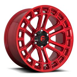 Fuel Off-Road Heater D719 Candy Red Wheels with Milled Accents 17x9