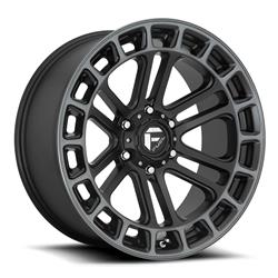Fuel Off-Road Heater D720 Matte Black Wheels with Double Dark Tint 22x10