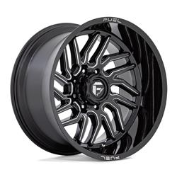 Fuel Off-Road Hurricane D807 Gloss Black Wheels with Milled Accents 22x12