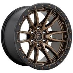 Fuel Off-Road Rebel D845 Textured Bronze Wheels with Black Ring 17x9