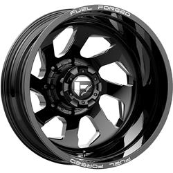 Fuel Off-Road FF39D Gloss Black Wheels with Milled Accents 22x8.25