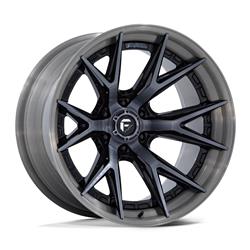 Fuel Off-Road Catalyst FC402 Series Gloss Black with Tinted Brushed Lip Wheels 24x12