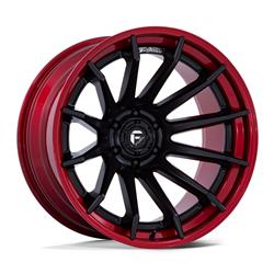 Fuel Off-Road Burn FC403 Series Matte Black with Candy Red Lip Wheels 24x12