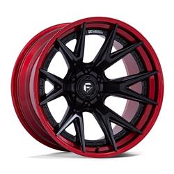 Fuel Off-Road Catalyst FC402 Series Matte Black with Candy Red Lip Wheels 24x12