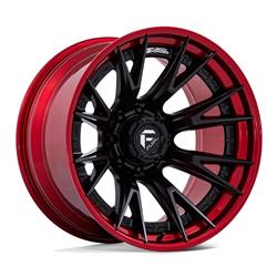 Fuel Off-Road Catalyst FC402 Series Matte Black with Candy Red Lip Wheels 22x12