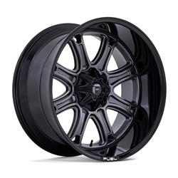 Fuel Off-Road Darkstar Matte Gunmetal with Black Lip Wheels 22x10