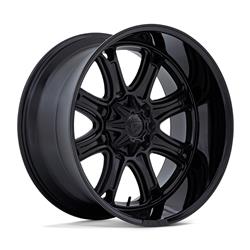Fuel Off-Road Darkstar Matte Black Wheels with Gloss Black Lip 22x10