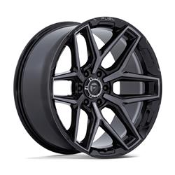 Fuel Off-Road Flux FC854 Gloss Black Wheels with Gray Tint Brushed Face 22x12