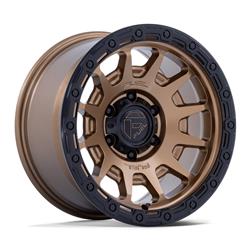 Fuel Off-Road Fortress FC884 Matte Bronze Wheels with Gloss Black Lip 17x8.5