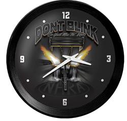 NHRA Don't Blink Ribbed Frame Wall Clock LINHRA-530-03