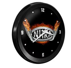 NHRA Header Pipes Ribbed Frame Wall Clock LINHRA-530-06