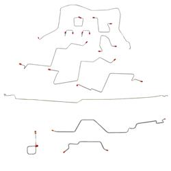 Fine Lines Brake Lines, Direct Fit CBK0025SS