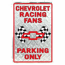 Chevy Racing Fans Parking Sign M455