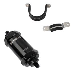 FUELAB 818 Series Inline 10 Microns Fuel Filter with -6 AN Inlet Size 81801-1