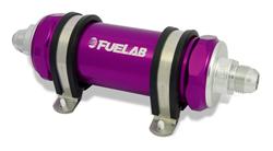 FUELAB 828 Series Inline 10 Microns Fuel Filter with -8 AN Inlet Size 82802-4