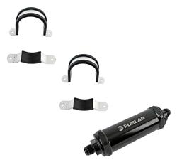 FUELAB 828 Series Inline 75 Microns Fuel Filter with -10 AN Inlet Size 82823-1