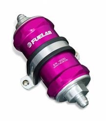 FUELAB 848 Series Inline 10 Microns Fuel Filter with -6 AN Inlet Size 84801-4