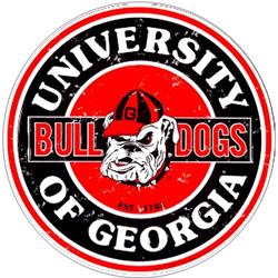 Georgia Bulldogs Round Sign SRCGB