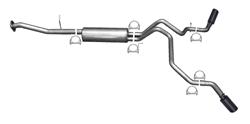 Gibson Elite Black Dual Extreme Exhaust Systems for 2000-2006 YUKON XL 1500, SUBURBAN 1500, 2002-2006 AVALANCHE 1500 - 65562B