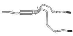 Gibson Elite Black Series Split Rear Exhaust Systems for 2018-2020 TAHOE, 2015-2020 YUKON - 65669B