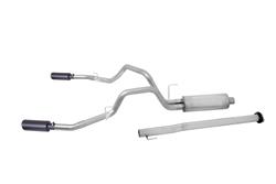 Gibson Elite Black Series Split Rear Exhaust Systems for 2011-2014 F-150 - 69543B