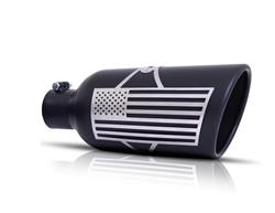 Gibson Patriot Series  Round, Black 4 Inch Exhaust Tip 71-1011