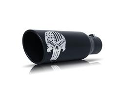 Gibson Patriot Series  Round, Black 3.50 Inch Exhaust Tip 76-1006