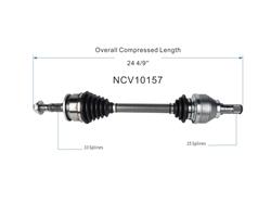 GSP New CV Axle Assemblies for 2016-2019 CRUZE - NCV10157