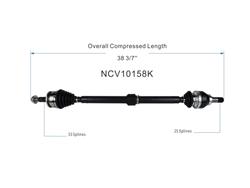 GSP New CV Axle Assemblies for 2016-2019 CRUZE - NCV10158K
