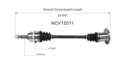 GSP North America Co Inc. Axle Shafts, Direct Fit NCV12011