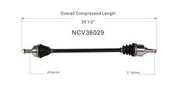 GSP New CV Axle Assemblies for 1985 ACCORD - NCV36029